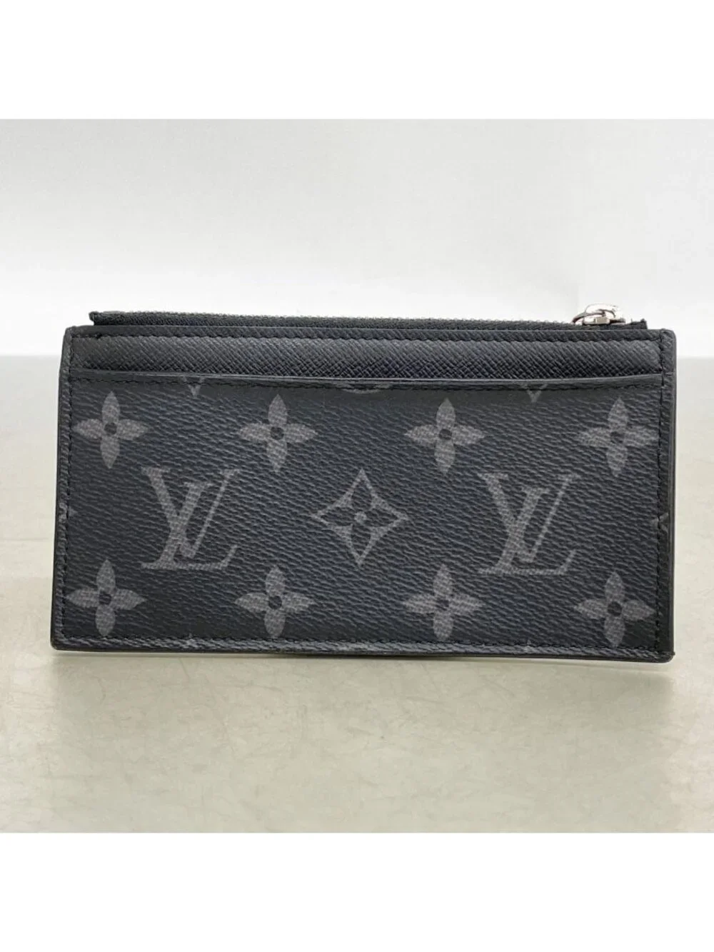 Louis Vuitton Monogram Eclipse Reverse Coin Card Holder Black Gray